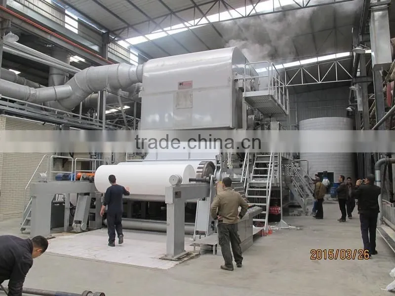 Shandong Xinhe High speed 1500m/min Crescent Former Tissue Paper Machine
