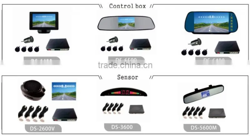 Manufacturer 3 in 1 Universal 2 Video Parking Lot Sensor System With Rearview Camera