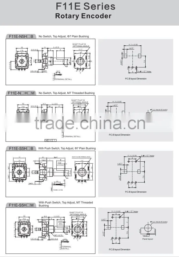 HW-12EN5V24B rotary encoder with flat shaft electric 12&24 detents rotary encoder