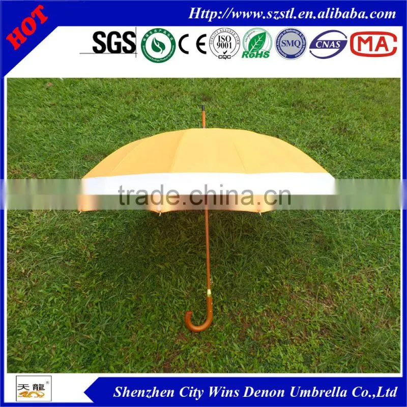 High quality straight elegant wooden umbrella,fashion wooden automatic umbrella from China suppliers,wooden handle umbrella