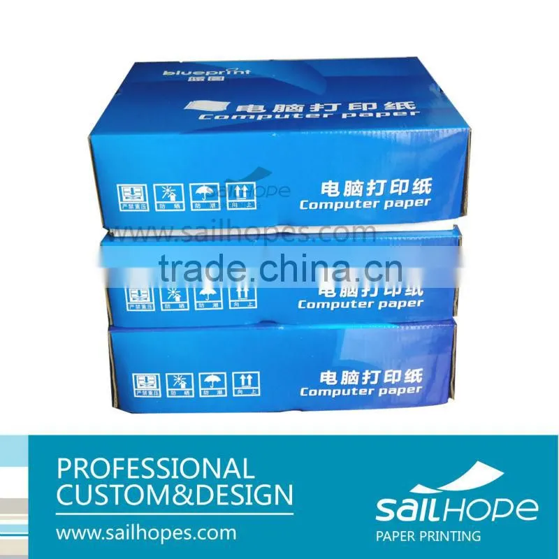 100% wood-pulp raw material certificate printing paper manufacturer