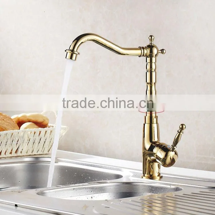 Sanitary ware kitchen basin sink faucet gold brushed kitchen faucet