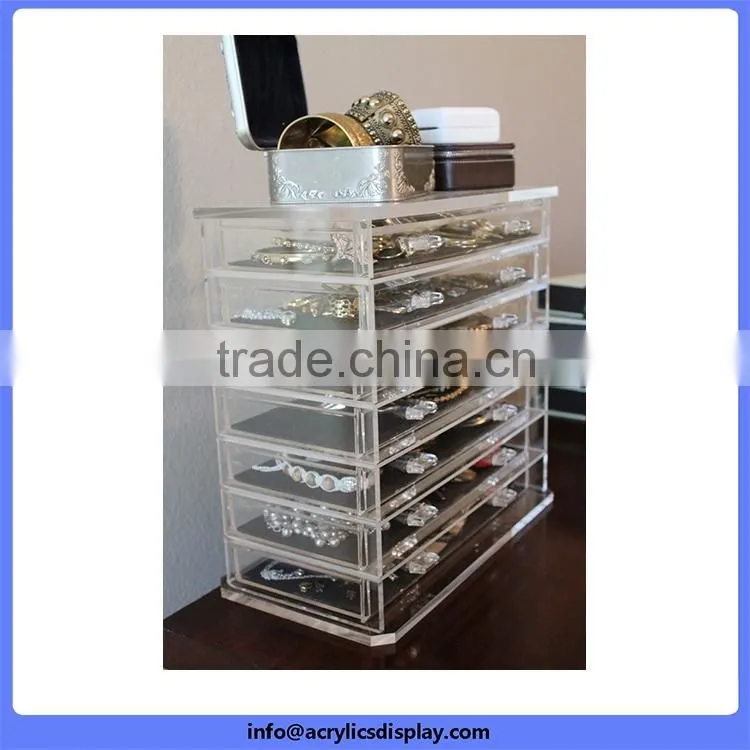 China gold supplier super quality acrylic jewelry box with magnet