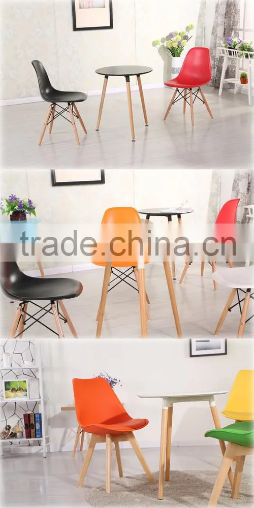 Modern white round MDF restaurant dining side table B008