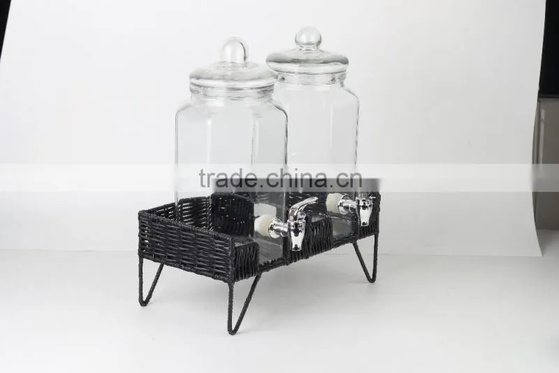 Wholesale Glass Beverage Dispenser Clear Glass Dispenser With Stand