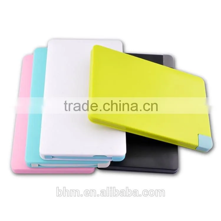 New arrival ultra-thin credit card power bank, solar power bank 2000