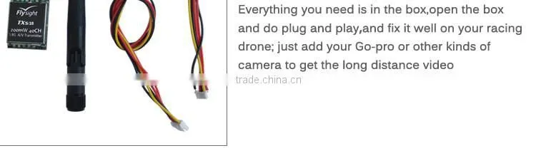 popular high quality flysight 25mW 5.8ghz 40CH audio and video transmitter