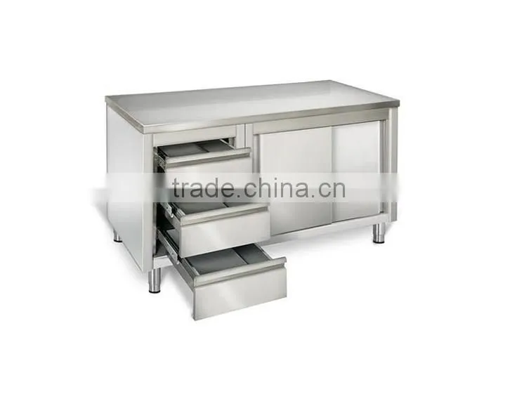 Commercial Stainless Steel Work Prep Table w/ Cabinet 3 Left Drawers 63 x 24