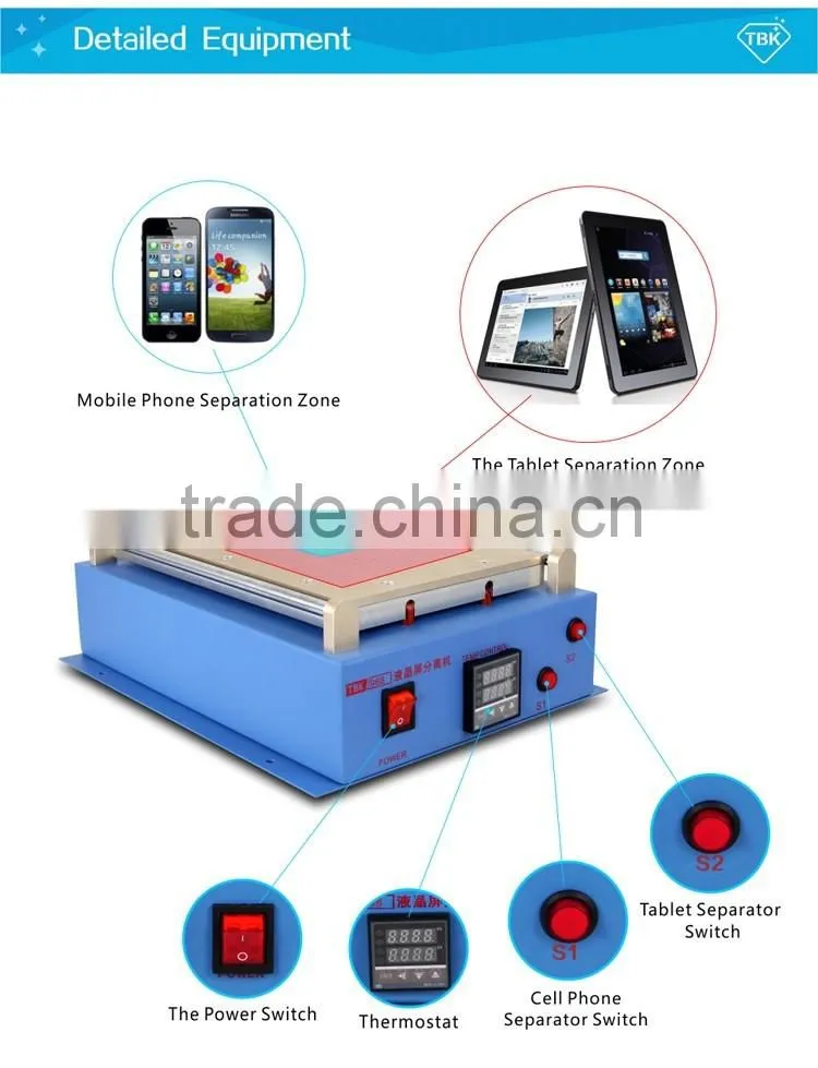TBK LCD Separator Machine Tablet PC LCD Separating Machine for iPad Mobile Phone