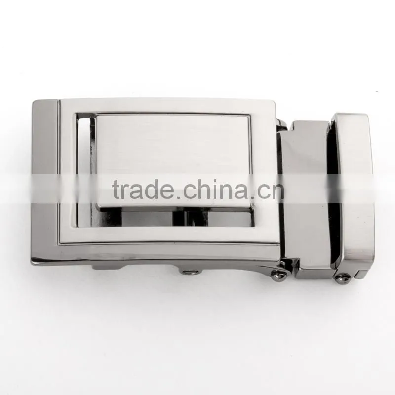 Top sale custom logo black automatic men's slide buckle belt
