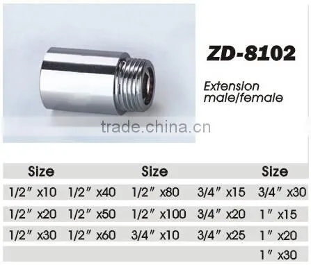 brass pip extension fitting