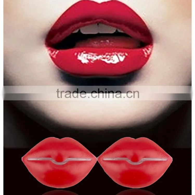 Junyan sexy women adhesive red mouth silicone nipple pad nipple pasties
