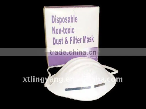 Non-woven dust disposable face mask with elastic