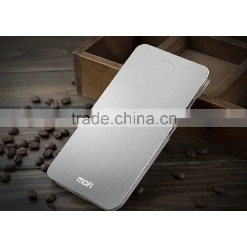 Brushed Aluminum Skin Folio Leather Case Cover for Xiaomi 4 MI4, for Xiaomi 4 case, New case for Xiaomi MI 4