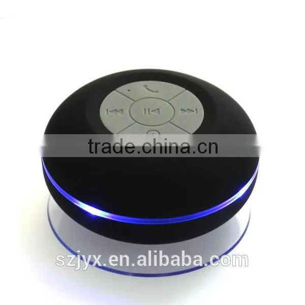 Funny portable waterproof shower bluetooth speaker, enable adsorb on wall and car