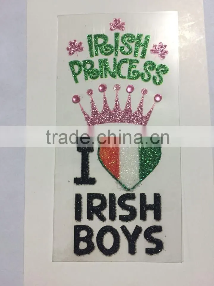 glitter heart and star shape sticker