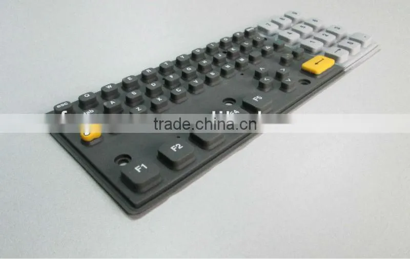 India silicone keypads with conductive carbon pills spray laser back-lighted button silicone silicone silkscreen buttons