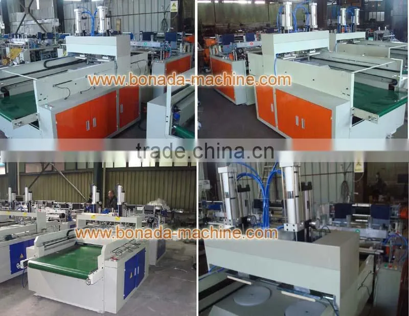 DFR-400*2/450*2/500*2 double lines Shopping T-shirt Bag Making Machine with inline punching machine
