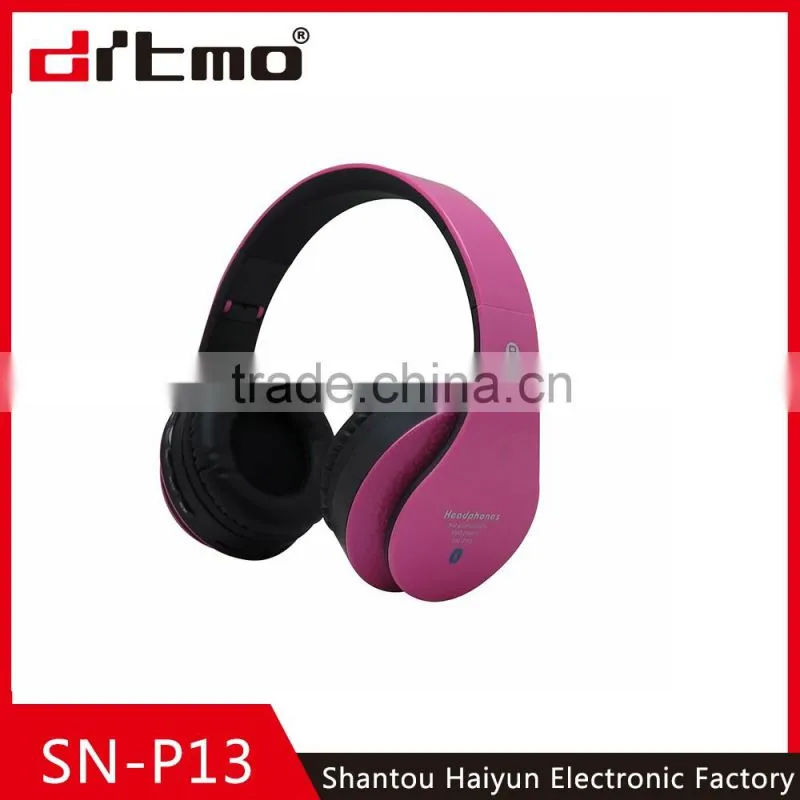 Best quality FM function TF card wireless headphone