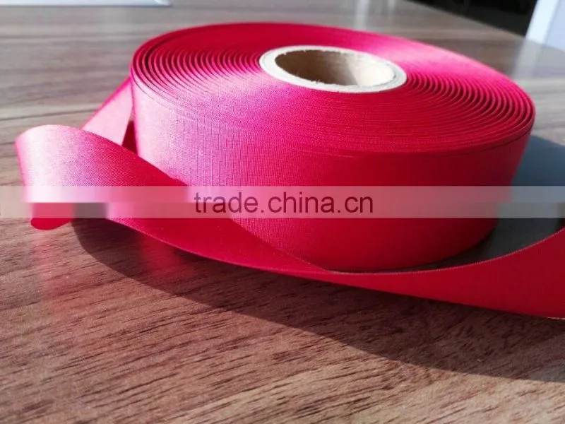 High quality label fabric for printed labels, 100% polyester satin ribbon plain woven