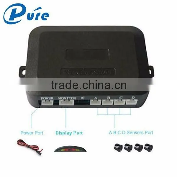 Rainbow LED Display Parking Sensor System with 4 Sensors and Hunman Voice Alarm