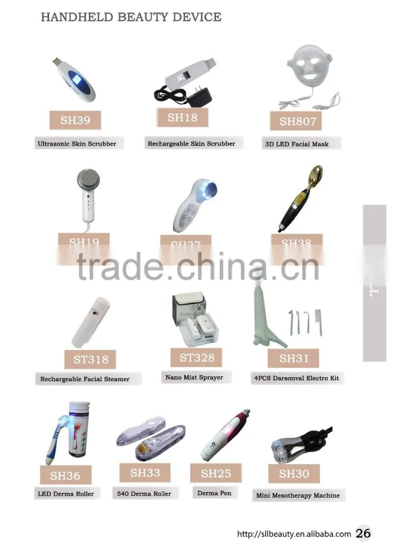 nice looking hot&cold red blue light photon led vibration massage beauty device