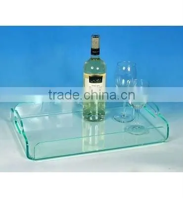 clear acrylic tray with handle