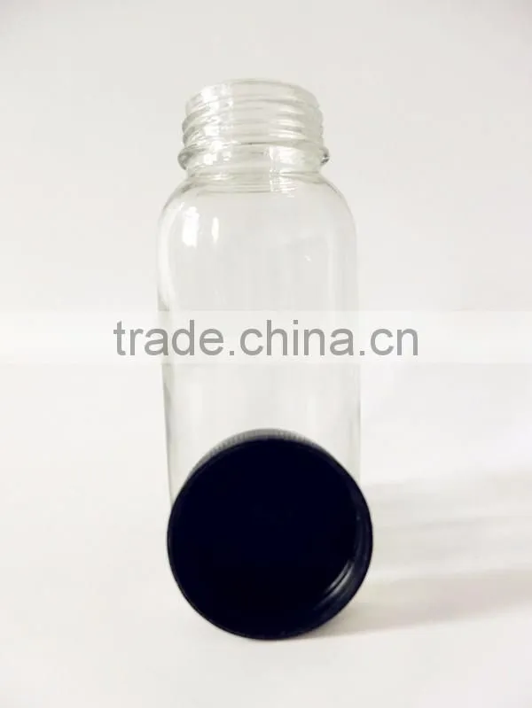 150ml mini white glass packaging empty bottle with twist lid
