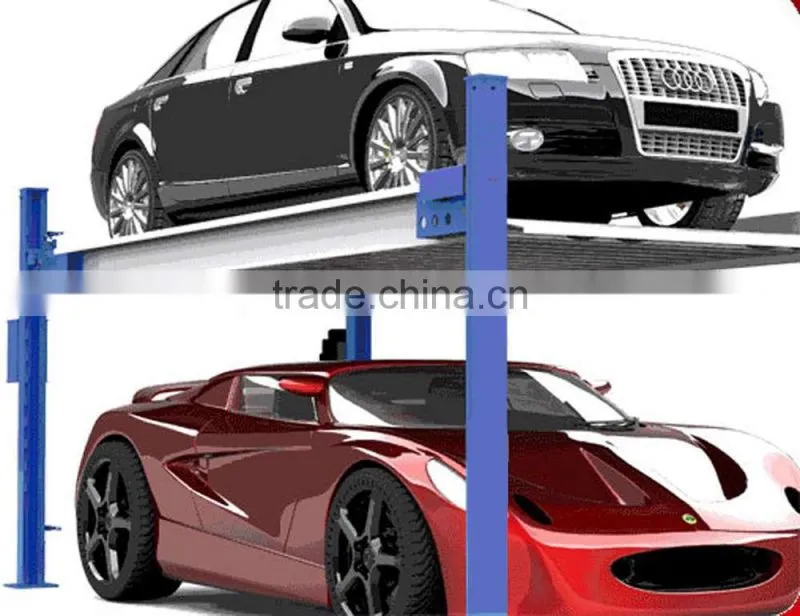 Two levels parking equipment, double post car parking lifting device