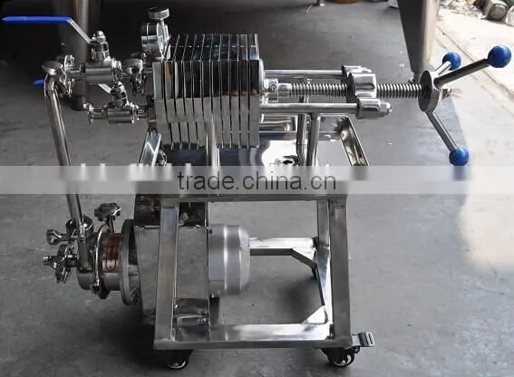 High quality Sanitary Stainless Steel ss316 Plate Frame Filter For Wine