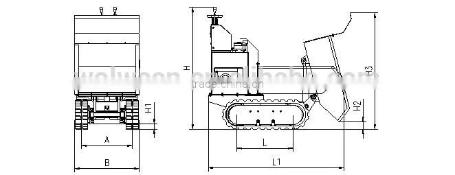 350kg rated loading mini crawler dumper from china manufacturer