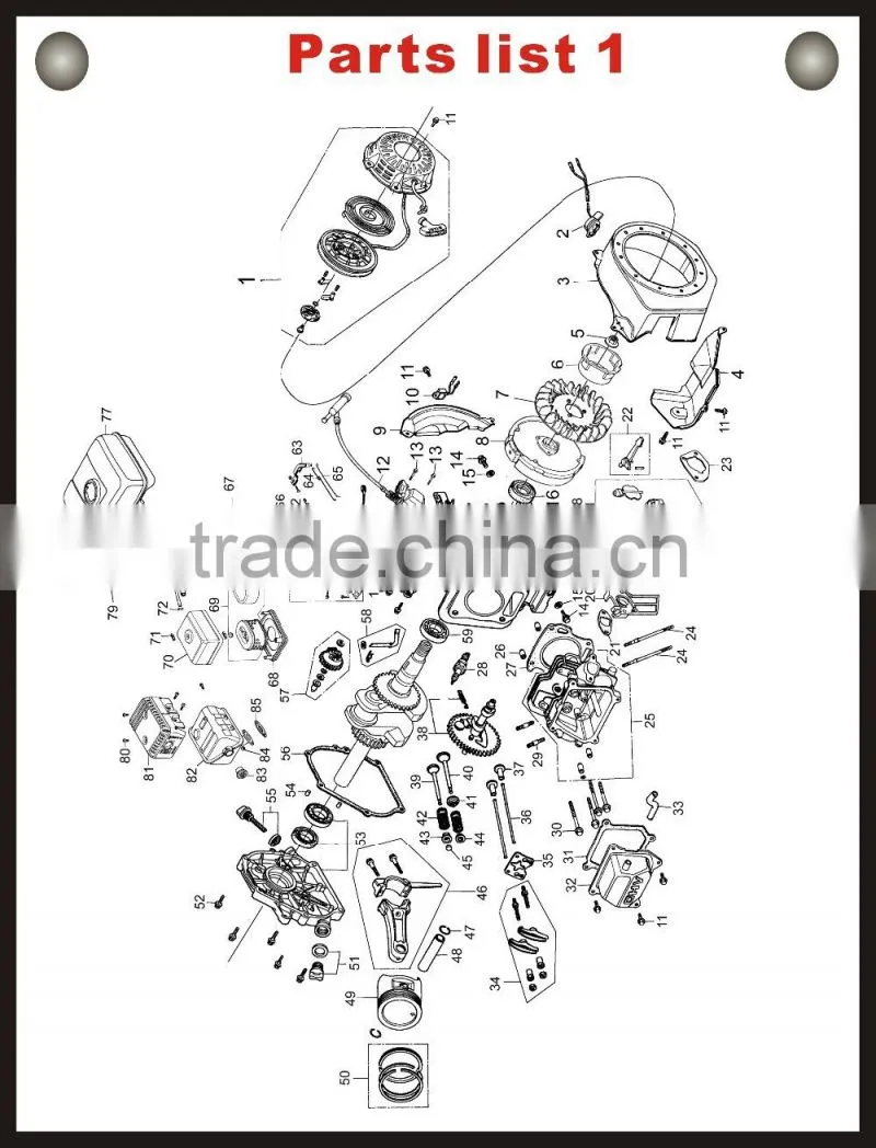 recoil start/manual start /electric start /key start 420CC gasoline engine
