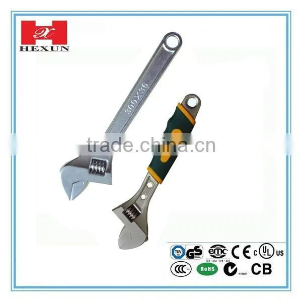 2016 New arrival small adjustable wrench with 5 sizes 6", 8", 10", 12", 15"
