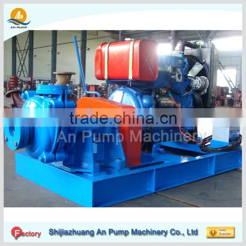 Rubber line New China manufacturer of slurry pump with diesel engine set