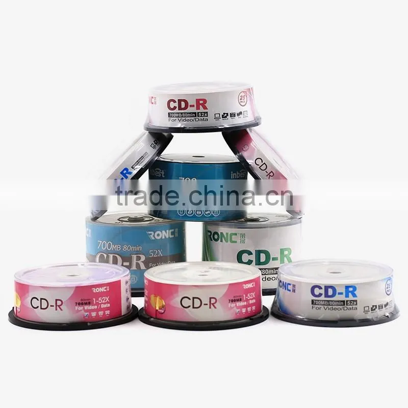 100 Pack 52X CD-R 700MB 80Min White Top (Non-Printable) Data Blank Media Recordable Disc