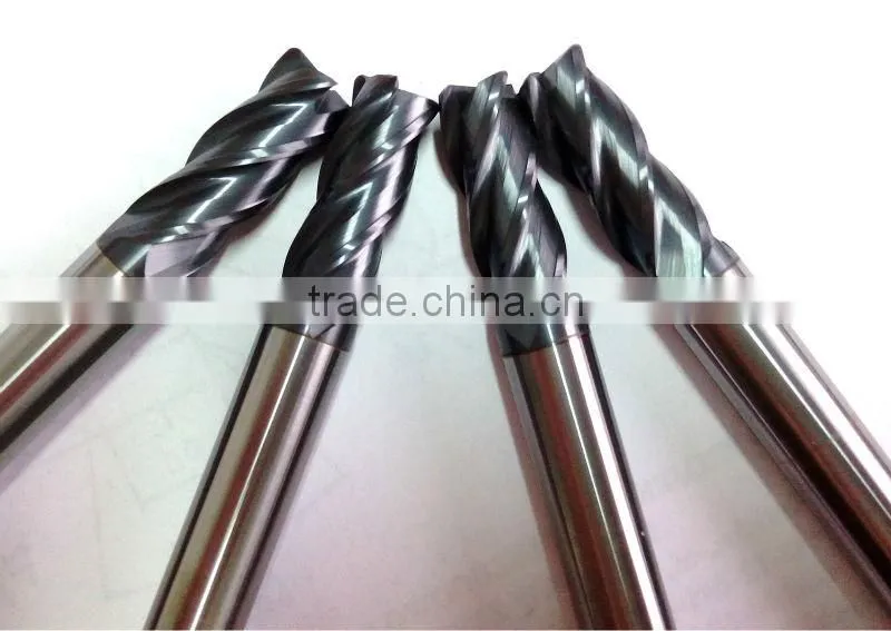 D3R0.5 carbide corner radius endmill cutter from Zhuzhou factory