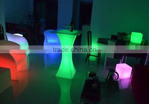 Atmosphere Creating Color Changing Outdoor Event Bar Table