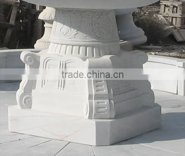 Large Outdoor Stone Fountain with Lady Statue