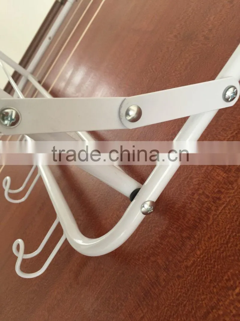 VIVINATURE 5 HOOK CHROME SWIRL OVER THE DOOR DECORATIVE COAT CLOTHES HANGER HOOKS