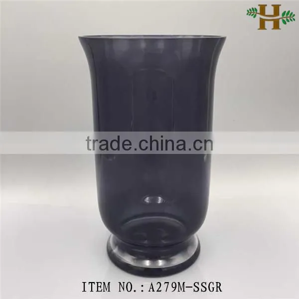 stained handblown glass flower vase for decoration