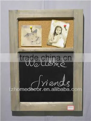 Cork memo board picture frame with chalkboard fabric wholesale