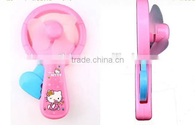 cheap plastic mini handy dynamo fan for kids in summer