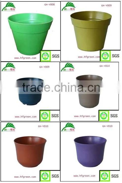 bio & eco square bamboo fiber flower pots