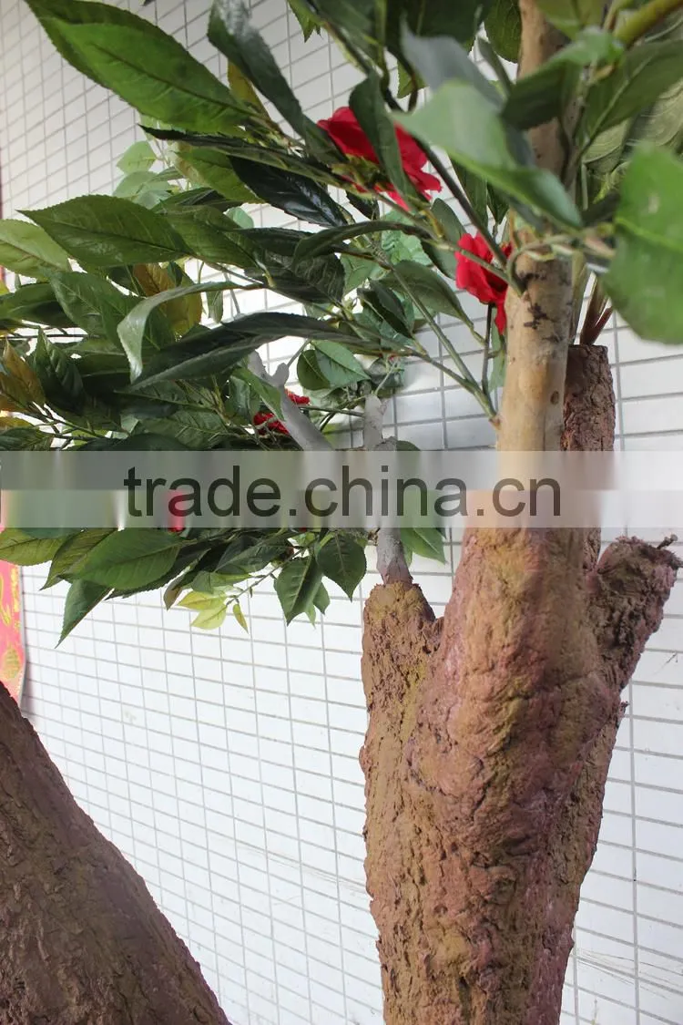 home &garden ornament artificial camellia tree with flowers decoration