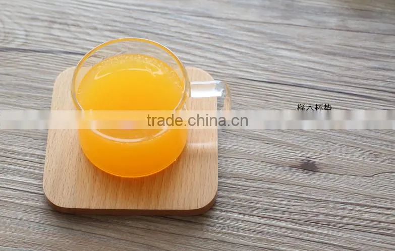 Best-selling top grade natural-coloured solid beech cup mat