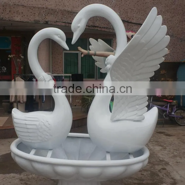 Outdoor fiberglass big swan statue