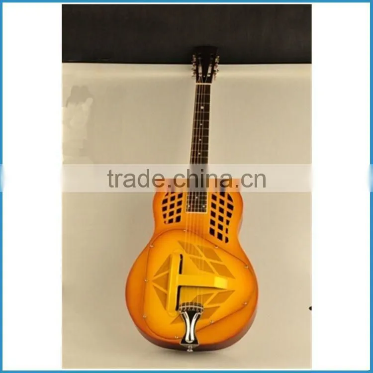 40 inch chrome metal resonator guitar with blues slide