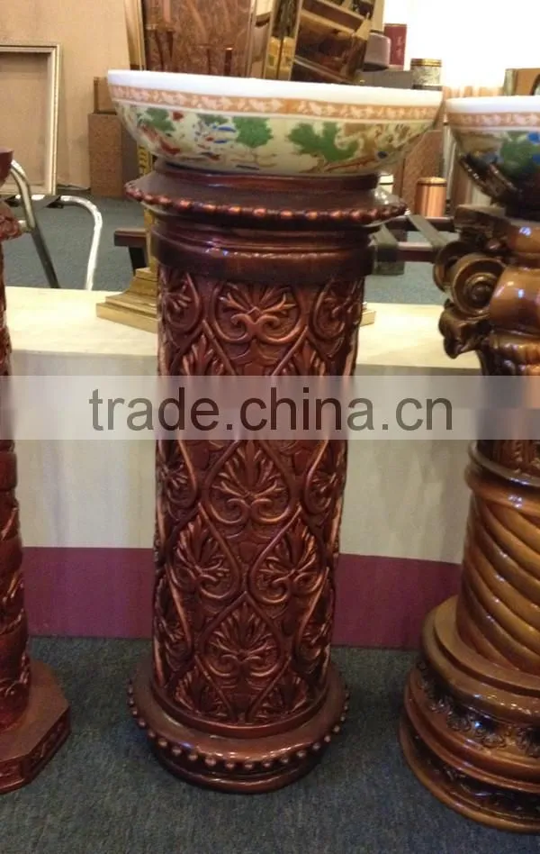 Decorative resin pillar outdoor ashtray stand