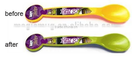 Food grade color changing spoon for baby use
