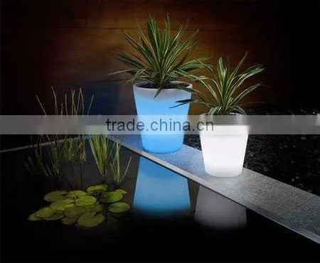 led lighted planter pots/ led flower pot vase lamp/ commercial planters pots/rechargeable led planter YM-FP595966